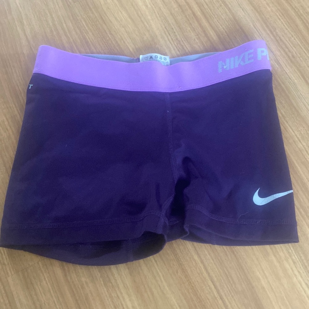 Purple Nike Pro Shorts